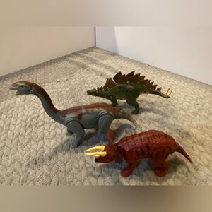 Lot of 3 Dinosaur action figures toys Kids Galaxy.